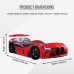 Luxury Premium Gtx Kids Racing RED Car Beds with Lights and Sounds